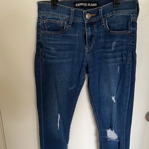 Express ankle legging mid rise size 2.More like jeans have give but not to much.